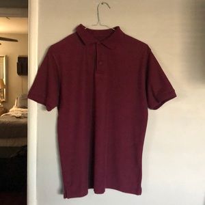 Burgundy collar shirt